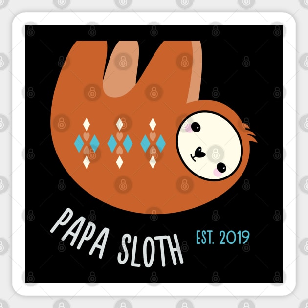 Papa Sloth Sticker by Mint Cloud Art Studio